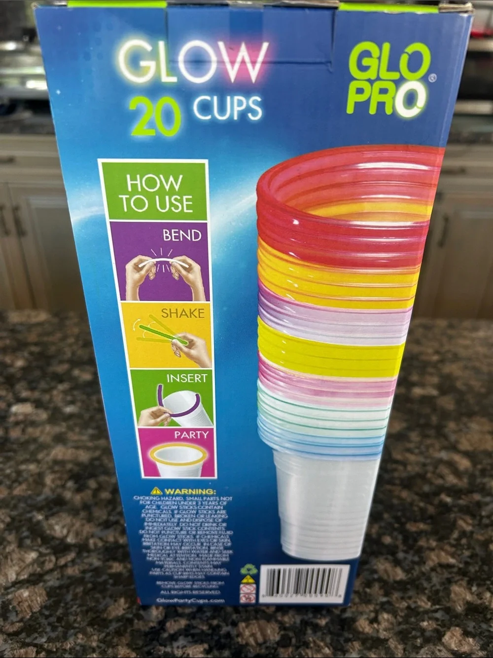 GOPRO GLOW CUPS 20 16 ZOZ LOT OF 20 NWT